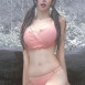 한갱 인스타 일본온천 핑크수영복 몸매